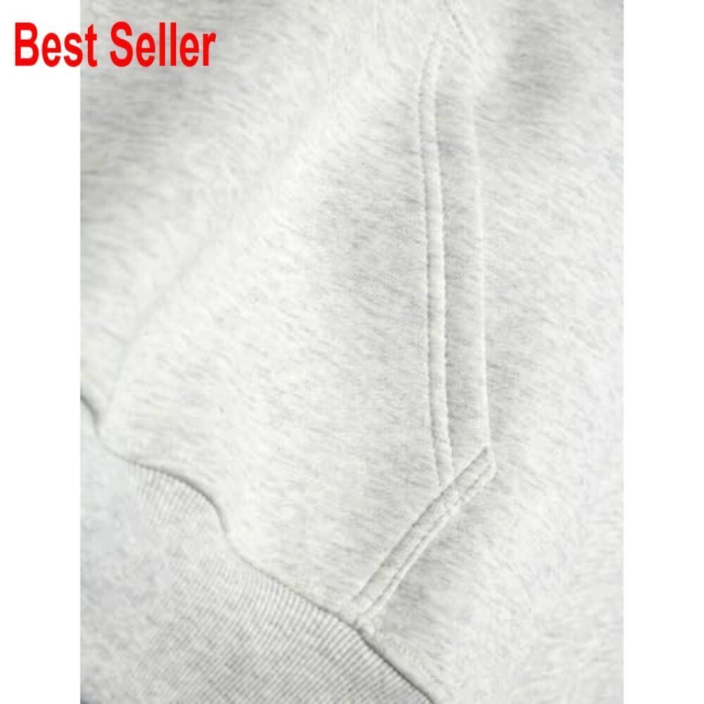 Oversized Cropped Hoodie Unisex Boxy Fit Casual Pullover Sweatshirt - Picture 4 of 7